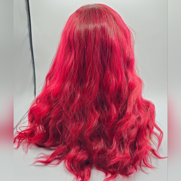 Uniwigs Cherry Cola Red Wine Wavy Synthetic Lace Front Wig - Picture 5 of 9